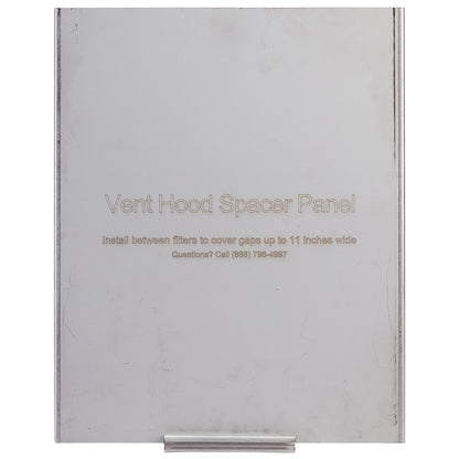 10" Tall X 12" Wide Stainless Steel Grease Lock Baffle Filter Spacer