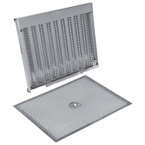 10" Tall X 16" Wide Stainless Steel Grease Lock Baffle Filter with Clips